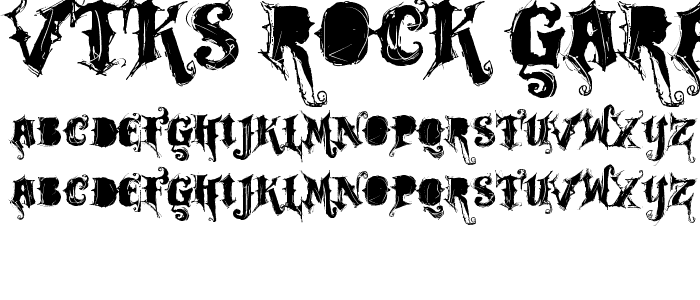 VTKS ROCK GARAGE BAND font